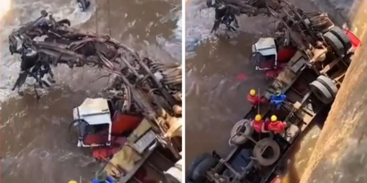 motorista-morre-apos-caminhao-cair-de-ponte-na-br-364,-em-jatai
