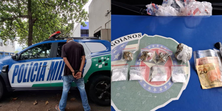 suspeito-e-preso-em-flagrante-com-maconha,-skunk-e-cocaina-em-lote-residencial-em-goiania