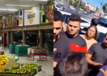 ex-funcionarios-do-supermercado-barao-protestam-contra-salarios-atrasados-e-demissoes-sem-acerto