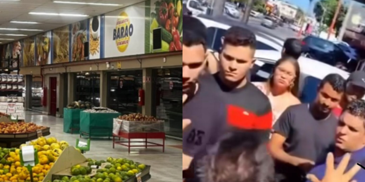 ex-funcionarios-do-supermercado-barao-protestam-contra-salarios-atrasados-e-demissoes-sem-acerto