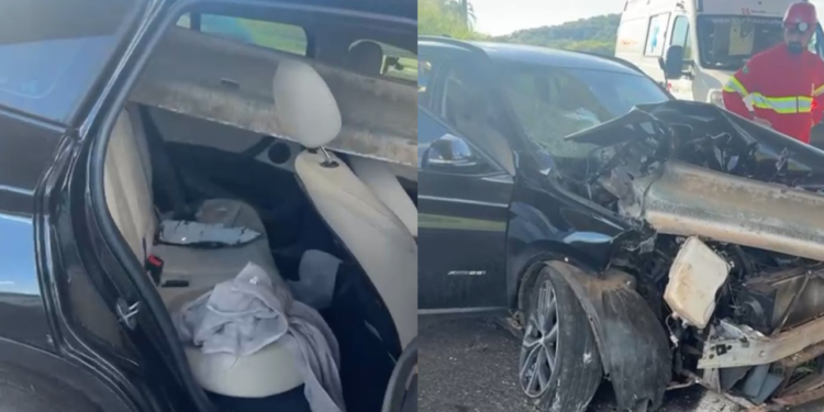 defensa-metalica-atravessa-carro-e-fere-jovem-na-br-153;-veja-video