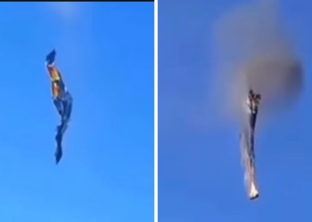 balao-pega-fogo-durante-passeio-e-cai-em-praia-grande