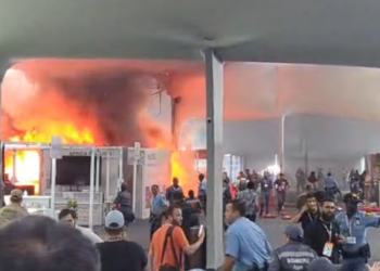 incendio-atinge-area-central-de-negociacoes-da-cop30,-em-belem