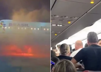 fumaca-em-equipamento-de-solo-provoca-evacuacao-de-voo-no-aeroporto-de-guarulhos;-veja-o-video