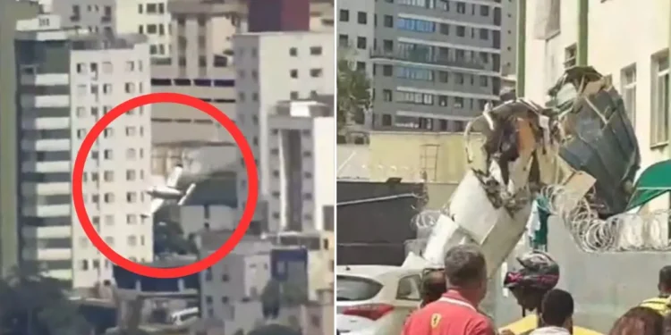 aviao-de-pequeno-porte-cai-e-atinge-predio-em-belo-horizonte
