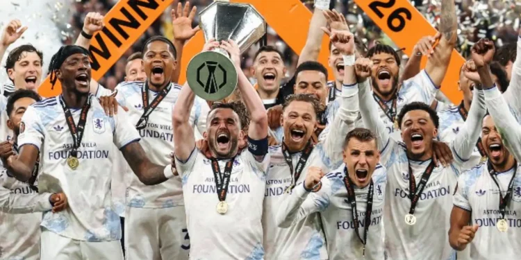 aston-villa-goleia-freiburg,-conquista-europa-league-e-encerra-jejum-de-30-anos