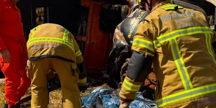 acidente-com-caminhao-deixa-um-morto-e-quatro-feridos-na-go-338,-em-pirenopolis